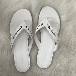 Balenciaga round flip flop sandals